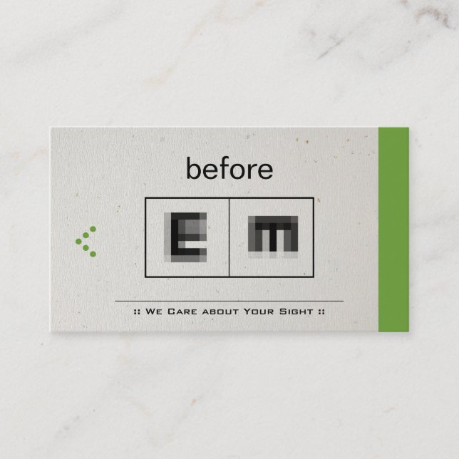 Eye Doctor Ophthalmology Ophthalmologist Optometry Business Card (Front)