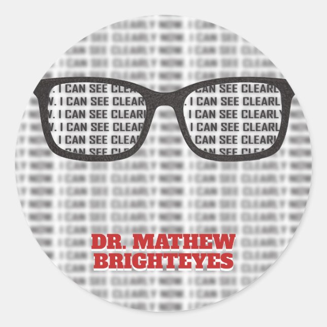 Eye Doctor Optometrist Classic Round Sticker (Front)