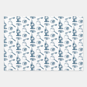 Eye Doctor or Forensic Scientist Funny Vintage Wrapping Paper Sheet