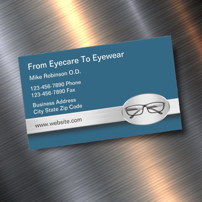 Eye Doctor Vision Care Magnetic Business Cards (Eye Doctor Eyewear magnetic business cards)