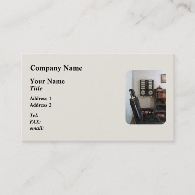 Eye Doctor's Office with Eye Chart Business Card (Front)
