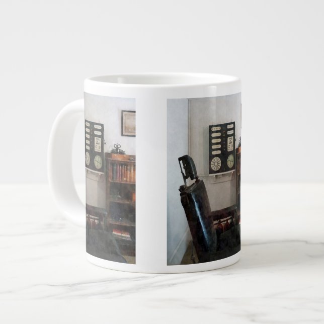 Eye Doctor's Office With Eye Chart Large Coffee Mug (Front Left)