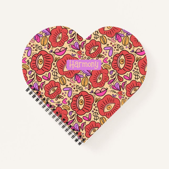 Eye Doodle Manifest Spiral Notebook (Front)