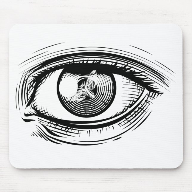 eye dragonfly mouse pad (Front)