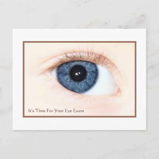 Eye Exam Appointment Reminder Baby Blue Eye Postcard (Front)