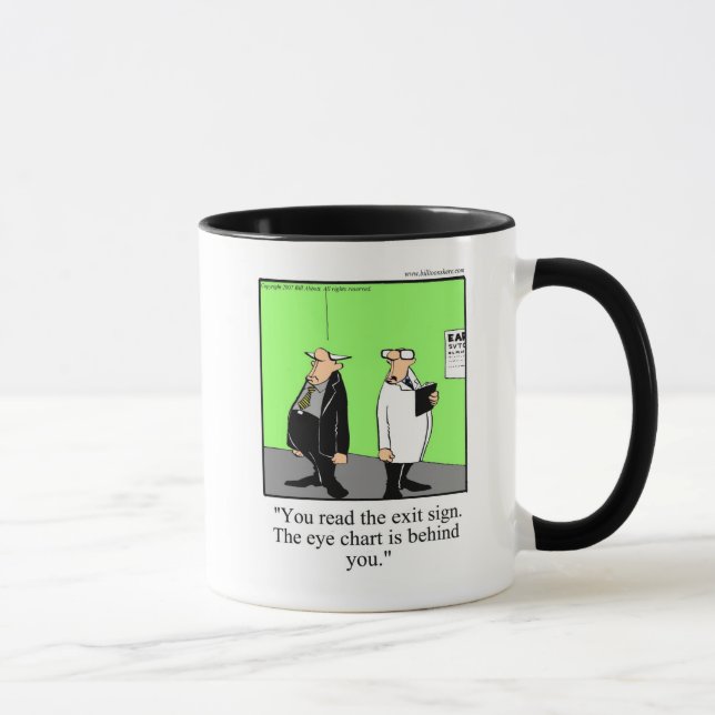 Eye Exam Humour Mug Gift (Right)