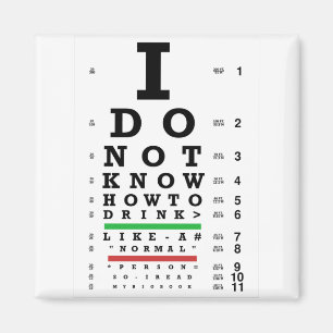Eye Exam - Sober Gifts Men Women Magnet