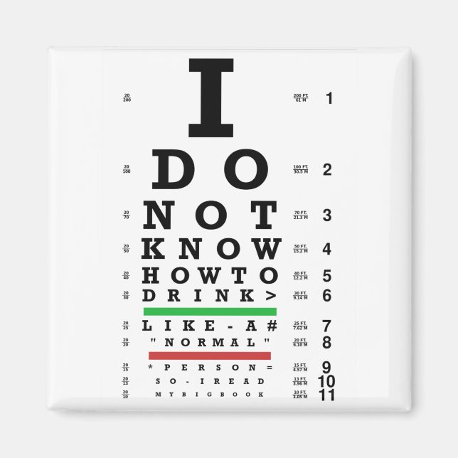 Eye Exam  - Sober Gifts Men Women Magnet (Front)