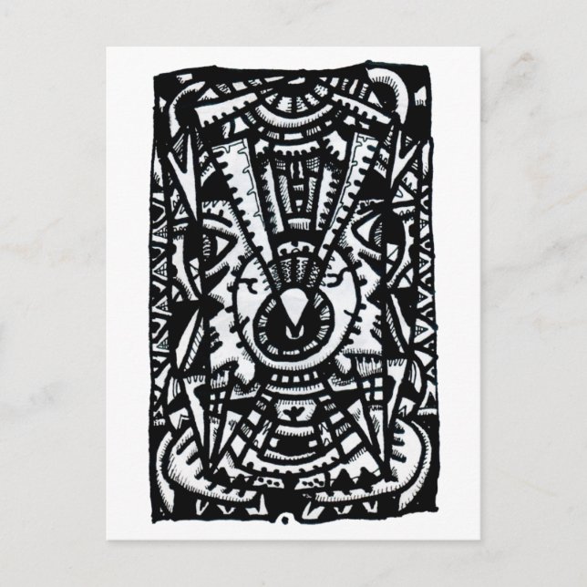 Eye-Eye. drawing by  Brian Benson Postcard (Front)