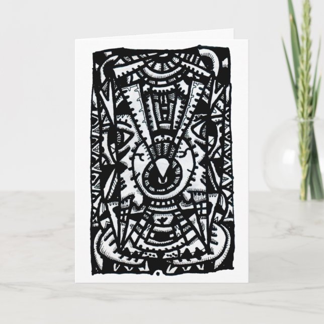 Eye-Eye. Ink drawing Card (Front)