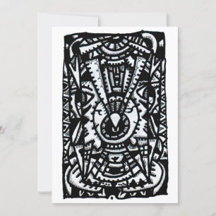 Eye-Eye. Ink drawing Flat Card