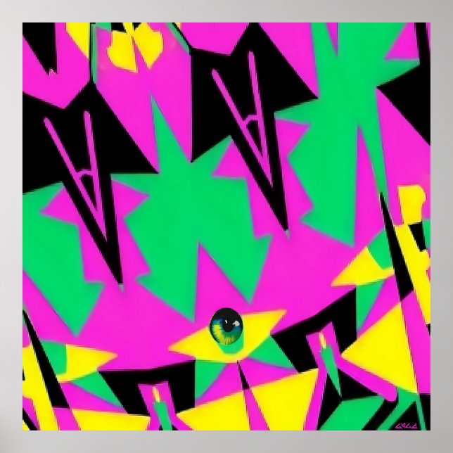 Eye Floater - Ken Gauge Abstract Art Poster (Front)