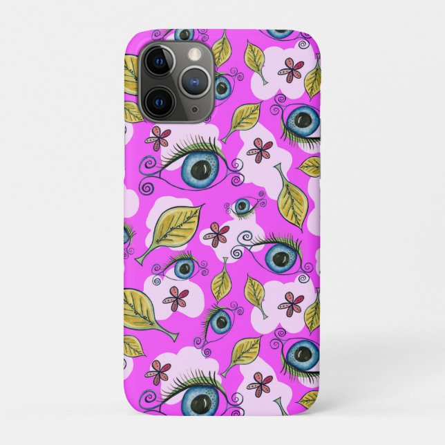 Eye Flower Leaf_Purple Case-Mate iPhone Case (Back)