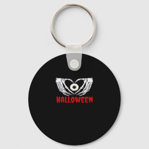 Eye Halloween - Skeleton Hands Heart Key Ring