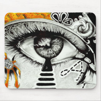 eye heart art mouse pad