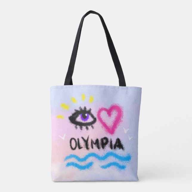Eye Heart Olympia Tote Bag (Back)