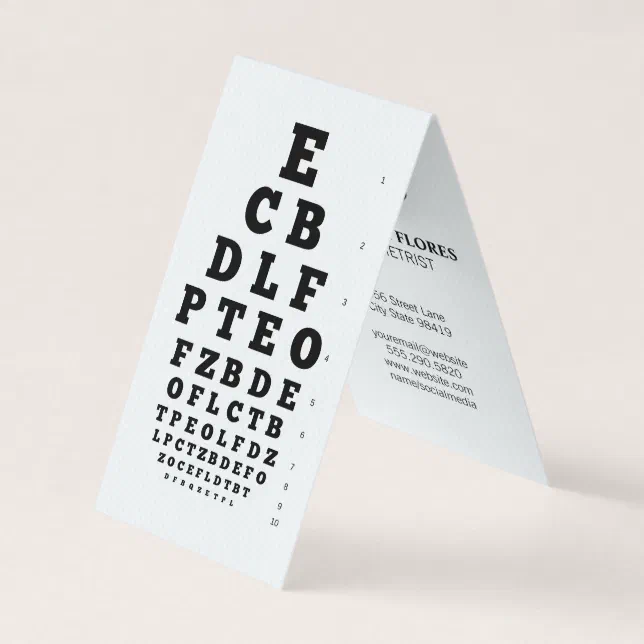 Eye Icon | Vision Chart Business Card | Zazzle
