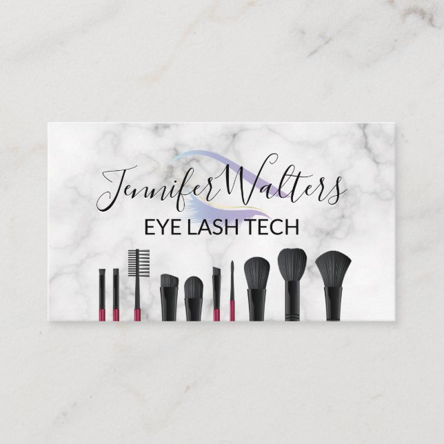 Eye Lash and Brushes Loyalty Card (Front)