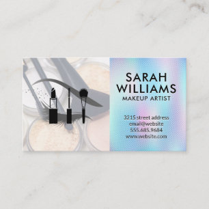 Eye Lash   Brushes Palette   Holographic Gradient Business Card