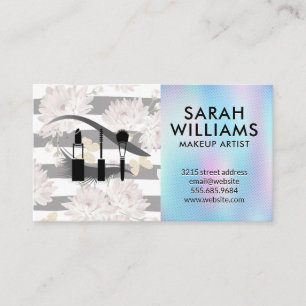 Eye Lash Floral pattern Butterflies Makeup Kit Business Card