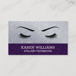 Eye Lash Glitter Gold Sparkles Business Card