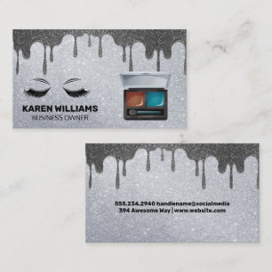 Eye Lash Glitter Makeup Kit Glitter Drip Business Card