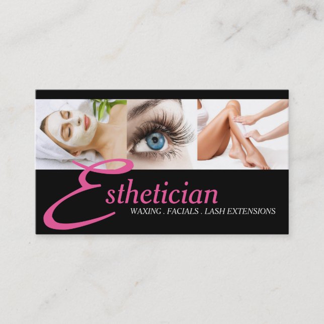 Eye Lashes Extensions Makeup Artist Cosmetologist Business Card (Front)