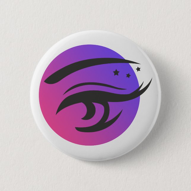 Eye Lashes Makeup Artist Logo Round Button (Front)