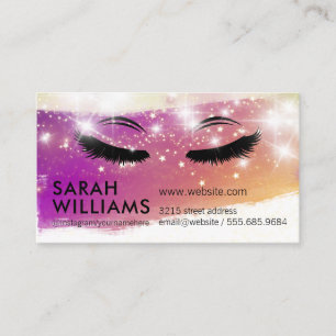 Eye Lashes Star Dust and Glow Business Card