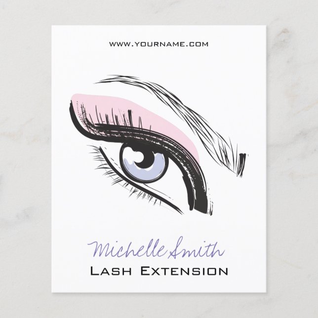 Eye long eyelashes Lash extension icon Flyer (Front)