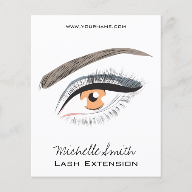 Eye long eyelashes Lash extension icon Flyer (Front)
