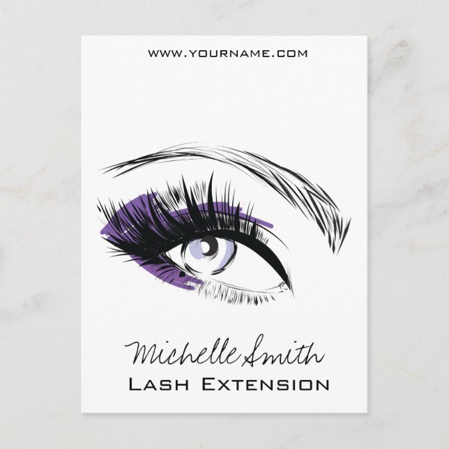 Eye long eyelashes Lash extension icon Postcard (Front)