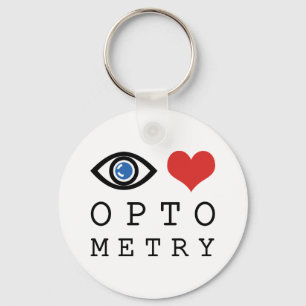 Eye Love Heart Optometry - Optometrist Eye Chart Key Ring