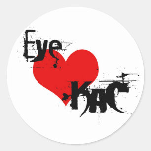 EYE LOVE KaC STicky Classic Round Sticker
