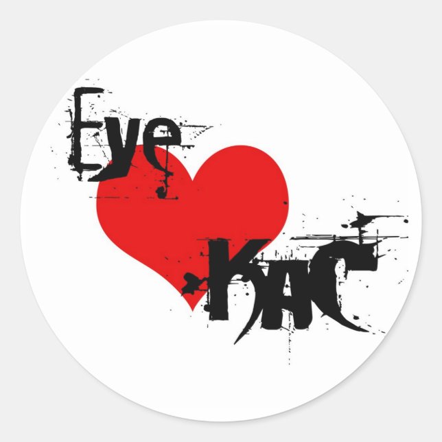 EYE LOVE KaC STicky Classic Round Sticker (Front)