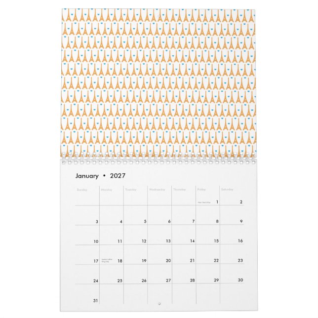 eye love paris. 2010. calendar (Jan 2027)