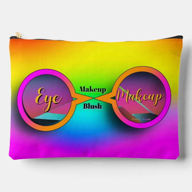 Eye Makeup Rainbow  Accessory Pouch (Front)