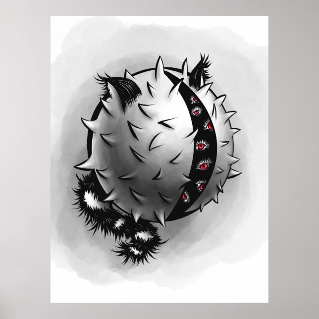 Eye Monster Spiky Ball Poster (Front)