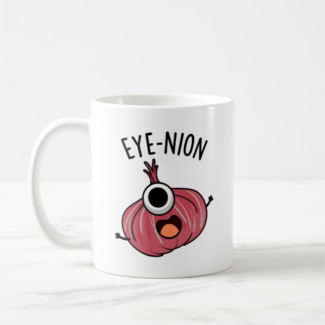 Eye-nion Funny Onion Pun  Coffee Mug (Left)