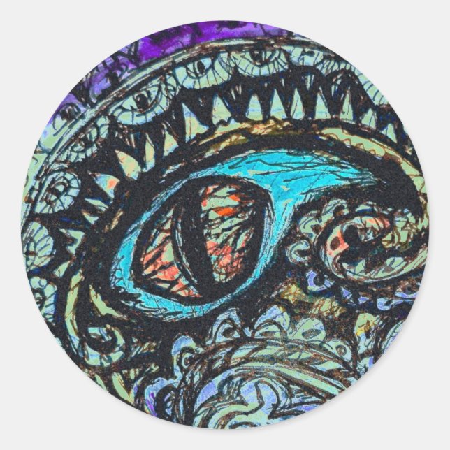 Eye of a Sea Monster Classic Round Sticker (Front)