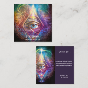 Eye Of Awakening Third Eye Design Square Business Card