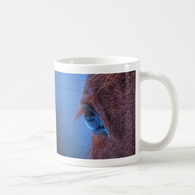 Eye of Chestnut Horse Equine Photo Coffee Mug (Right)