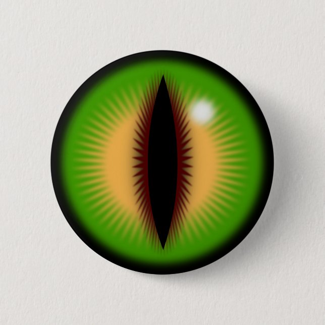 Eye of dragon 6 cm round badge (Front)