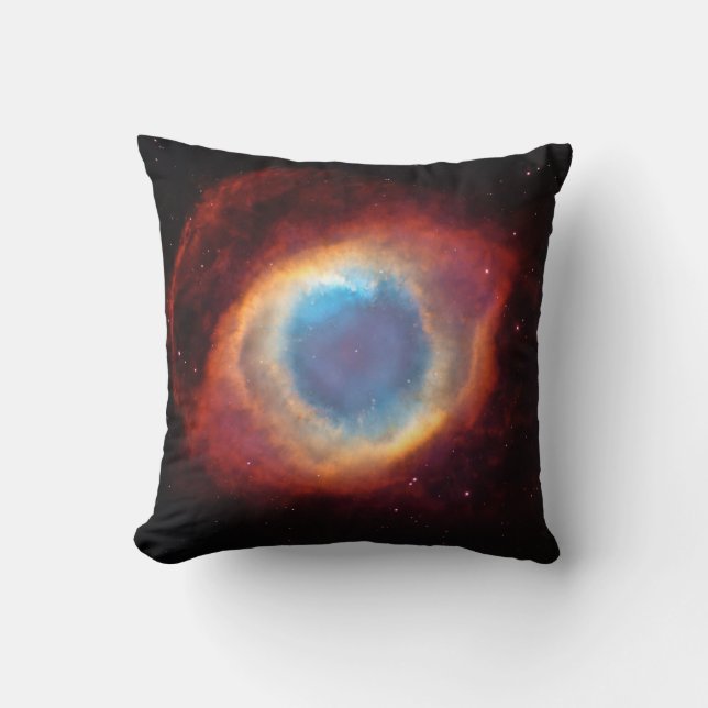 Eye of God Helix Nebula Red Blue Stellar Clouds Cushion (Front)