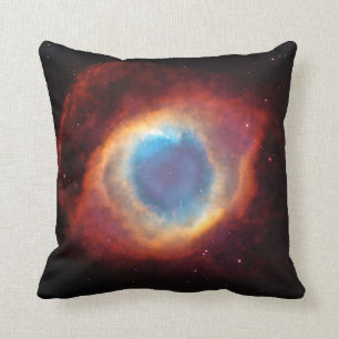 Eye of God Helix Nebula Red Blue Stellar Clouds Cushion