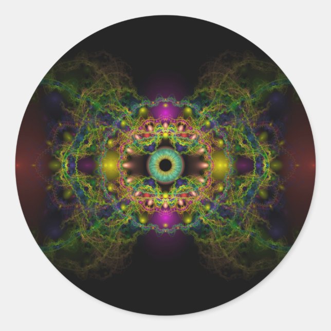 Eye of God - Vesica Piscis Classic Round Sticker (Front)