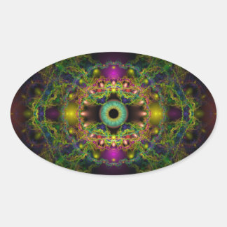 Eye of God - Vesica Piscis Oval Sticker