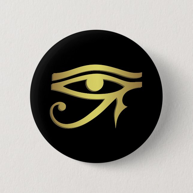 Eye of horus 6 cm round badge (Front)