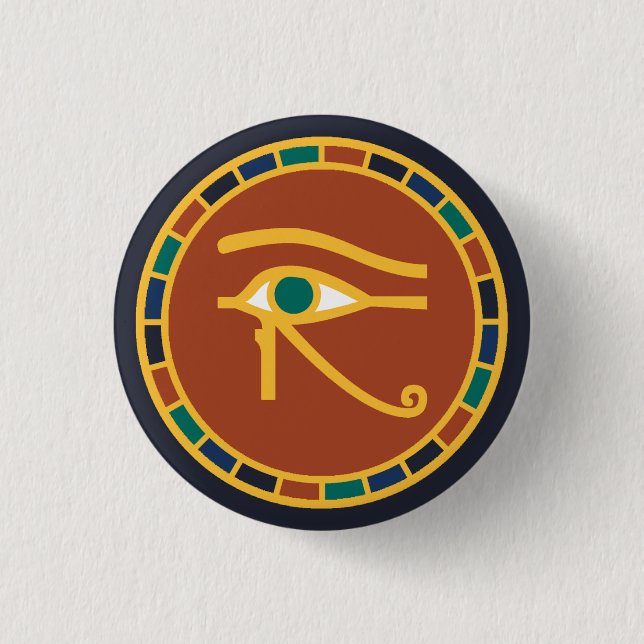 Eye of Horus Badge in Ancient Egyptian Colours (Front)
