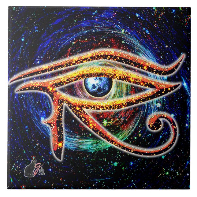 Eye Of Horus Ceramic Tile (Front)